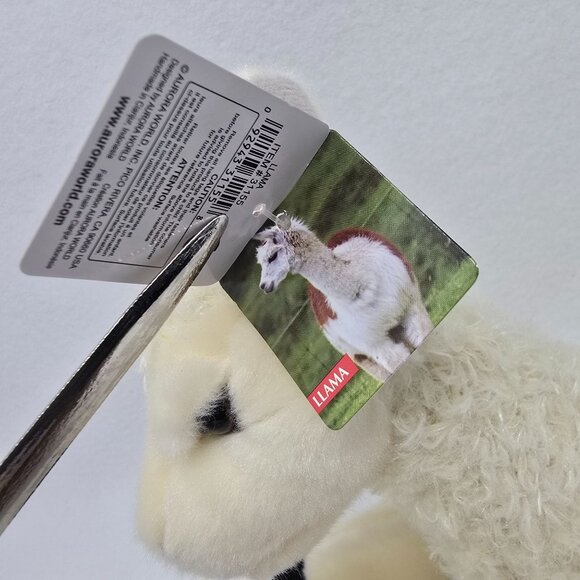 Aurora Handmade Plush Flopsie Llama Toy 12" Cream Soft Polyester Stuffed Animal - Picture 10 of 13